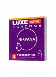 Презервативы с увеличенным количеством смазки LUXE Royal Nirvana - 3 шт. - Luxe - купить с доставкой в Нальчике