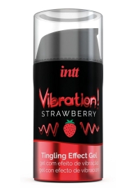 Жидкий интимный гель с эффектом вибрации Vibration! Strawberry - 15 мл. - INTT - купить с доставкой в Нальчике