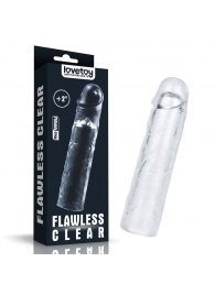 Прозрачная насадка-удлинитель Flawless Clear Penis Sleeve Add 2 - 19 см. - Lovetoy - в Нальчике купить с доставкой