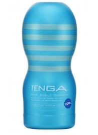 Мастурбатор с охлаждающей смазкой TENGA Original Vacuum Cup Cool - Tenga - в Нальчике купить с доставкой