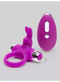 Лиловое виброкольцо с пультом ДУ Remote Control Cock Ring - Happy Rabbit - в Нальчике купить с доставкой