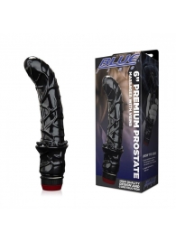 Черный вибромассажер простаты 6  Premium Prostate Massager - BlueLine - в Нальчике купить с доставкой