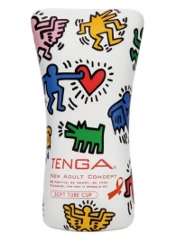 Мастурбатор-туба Keith Haring Soft Tube CUP - Tenga - в Нальчике купить с доставкой