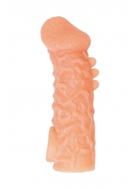 Телесная закрытая насадка с шершавой головкой Cock Sleeve Size S - 13,8 см. - KOKOS - в Нальчике купить с доставкой Телесная закрытая насадка с шершавой головкой Cock Sleeve Size S - 13,8 см. - KOKOS - в Нальчике купить с доставкой