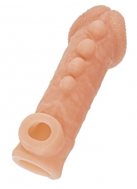 Телесная закрытая насадка с шишечками Cock Sleeve Size M - 15,6 см. - KOKOS - в Нальчике купить с доставкой