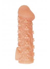 Телесная закрытая насадка с пучками шишечек Cock Sleeve Size S - 13,8 см. - KOKOS - в Нальчике купить с доставкой Телесная закрытая насадка с пучками шишечек Cock Sleeve Size S - 13,8 см. - KOKOS - в Нальчике купить с доставкой
