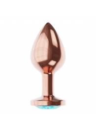 Пробка цвета розового золота с малиновым кристаллом Diamond Topaz Shine L - 8,3 см. - Lola Games - купить с доставкой в Нальчике