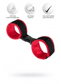 Красно-черные велюровые оковы Anonymo - ToyFa - купить с доставкой в Нальчике Красно-черные велюровые оковы Anonymo - ToyFa - купить с доставкой в Нальчике