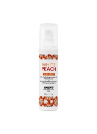 Разогревающее массажное масло Gourmet White Peach Organic с органическими ингредиентами - 50 мл. - Exsens - купить с доставкой в Нальчике