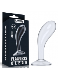 Прозрачный стимулятор простаты Flawless Clear Prostate Plug - 15 см. - Lovetoy - в Нальчике купить с доставкой