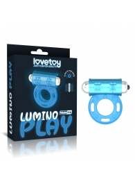 Голубое, светящееся в темноте эрекционное виброкольцо Lumino Play Vibrating Penis Ring - Lovetoy - в Нальчике купить с доставкой