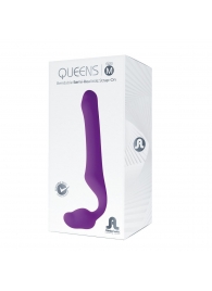 Лиловый безремневой страпон Queens M - Adrien Lastic - купить с доставкой в Нальчике