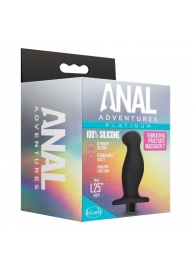 Черный анальный вибромассажёр Silicone Vibrating Prostate Massager 02 - 10,8 см. - Blush Novelties - в Нальчике купить с доставкой