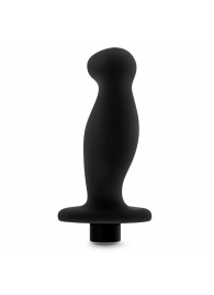 Черный анальный вибромассажёр Silicone Vibrating Prostate Massager 02 - 10,8 см. - Blush Novelties - в Нальчике купить с доставкой