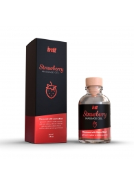 Массажный гель с ароматом клубники Strawberry - 30 мл. - INTT - купить с доставкой в Нальчике