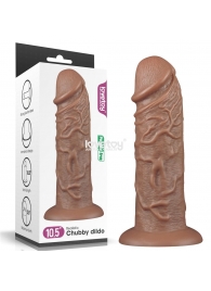 Коричневый фаллоимитатор Cubby dildo - 26,6 см. - Lovetoy в Нальчике Коричневый фаллоимитатор Cubby dildo - 26,6 см. - Lovetoy