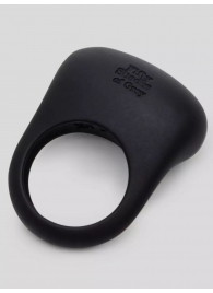 Черное эрекционное виброкольцо Sensation Rechargeable Vibrating Love Ring - Fifty Shades of Grey - в Нальчике купить с доставкой