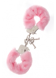 Металлические наручники с розовой меховой опушкой METAL HANDCUFF WITH PLUSH PINK - Dream Toys - купить с доставкой в Нальчике