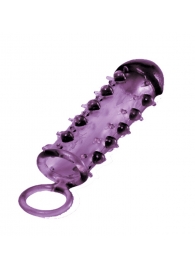 Закрытая фиолетовая насадка с пупырышками SAMURAI PENIS SLEEVE PURPLE - 14,5 см. - NMC - в Нальчике купить с доставкой