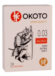 Тонкие презервативы OKOTO Thin Extra Soft - 3 шт. - Sitabella - купить с доставкой в Нальчике