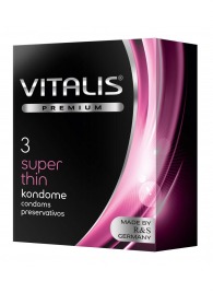 Ультратонкие презервативы VITALIS PREMIUM super thin - 3 шт. - Vitalis - купить с доставкой в Нальчике