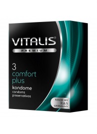 Контурные презервативы VITALIS PREMIUM comfort plus - 3 шт. - Vitalis - купить с доставкой в Нальчике