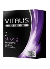 Презервативы с утолщенной стенкой VITALIS PREMIUM strong - 3 шт. - Vitalis - купить с доставкой в Нальчике