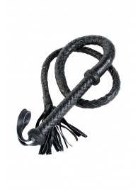 Длинный кожаный кнут с хлопушками на конце - ToyFa - купить с доставкой в Нальчике
