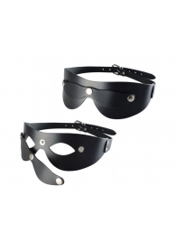 Черная кожаная маска  Новичок - Sitabella - купить с доставкой в Нальчике