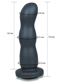 Черная анальная рельефная насадка-фаллоимитатор - 15 см. - LOVETOY (А-Полимер) - купить с доставкой в Нальчике