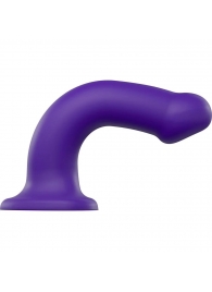 Фиолетовый фаллоимитатор-насадка Strap-On-Me Dildo Dual Density size L - 19 см. - Strap-on-me - купить с доставкой в Нальчике