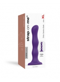 Фиолетовая насадка Strap-On-Me Dildo Geisha Balls size XL - Strap-on-me - купить с доставкой в Нальчике