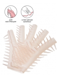 Телесная перчатка-мастубратор для чувственного массажа - Штучки-дрючки - в Нальчике купить с доставкой