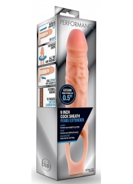 Телесная насадка на пенис 9 Inch Cock Sheath Extender - 22,2 см. - Blush Novelties - в Нальчике купить с доставкой