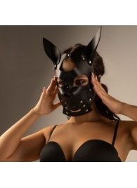 Черная маска  Собака  с ушками - Crazy Handmade - купить с доставкой в Нальчике