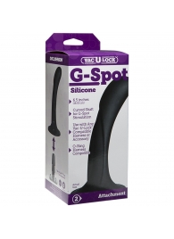 Черная изогнутая насадка Vac-U-Lock G-Spot - 16,5 см. - Doc Johnson - купить с доставкой в Нальчике