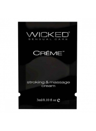 Крем для массажа и мастурбации Wicked Stroking and Massage Creme - 3 мл. - Wicked - купить с доставкой в Нальчике