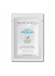 Легкий лубрикант на водной основе Wicked Simply AQUA - 3 мл. - Wicked - купить с доставкой в Нальчике