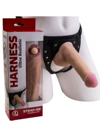 Страпон Harness из двух предметов: трусики с плугом и насадка-фаллос - 17 см. - LOVETOY (А-Полимер) - купить с доставкой в Нальчике