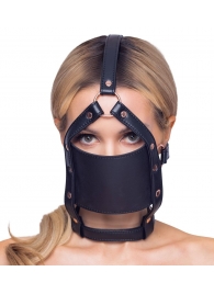 Черный намордник с кляпом-шаром Head Harness With A Gag - Orion - купить с доставкой в Нальчике