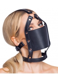 Черный намордник с кляпом-шаром Head Harness With A Gag - Orion - купить с доставкой в Нальчике