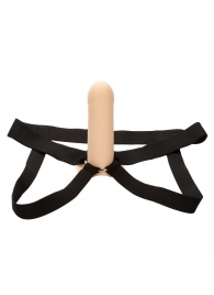 Телесный фаллопротез из силикона Extension with Harness - 15,75 см. - California Exotic Novelties - купить с доставкой в Нальчике