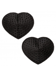 Черные пэстисы в форме сердечек Heart Pasties - California Exotic Novelties - купить с доставкой в Нальчике