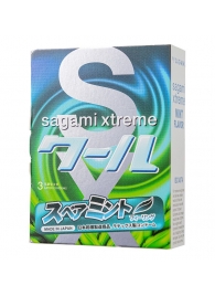 Презервативы Sagami Xtreme Mint с ароматом мяты - 3 шт. - Sagami - купить с доставкой в Нальчике