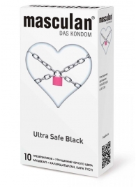 Ультрапрочные презервативы Masculan Ultra Safe Black - 10 шт. - Masculan - купить с доставкой в Нальчике