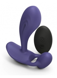 Темно-синий вибромассажер Witty P G Vibrator with Remote Control - Love to Love - в Нальчике купить с доставкой