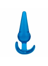 Голубая анальная пробка конической формы Medium Tapered Butt Plug - 12,7 см. - BlueLine