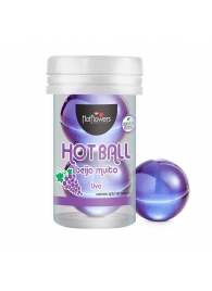 Лубрикант на масляной основе Hot Ball Beija Muito с ароматом винограда (2 шарика по 3 гр.) - HotFlowers - купить с доставкой в Нальчике