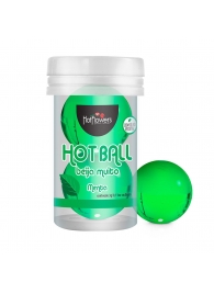 Лубрикант на масляной основе Hot Ball Beija Muito с ароматом мяты (2 шарика по 3 гр.) - HotFlowers - купить с доставкой в Нальчике