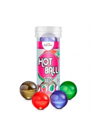 Ароматизированный лубрикант Hot Ball Mix на масляной основе (4 шарика по 3 гр.) - HotFlowers - купить с доставкой в Нальчике